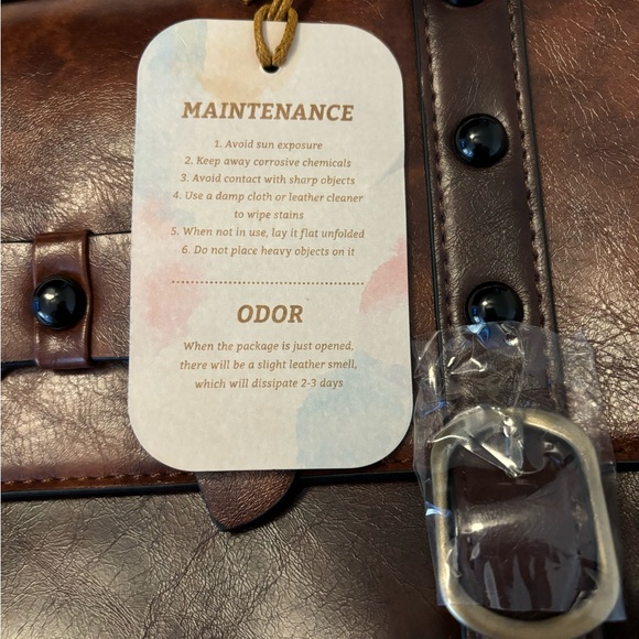 Never used. Adorable vintage looking women’s leather briefcase bag. - Picture 7 of 9